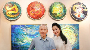 Những nhân vật bước ra từ tranh trong triển lãm Tương giao 2 của Họa sĩ Quế Chi