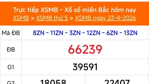 XSMB 23/4 - Kết quả Xổ số miền Bắc hôm nay 23/4/2026 - Kết quả XSMB thứ Năm ngày 23 tháng 4