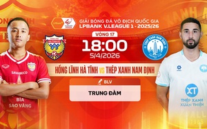 Link xem trực tiếp bóng đá Hồng Lĩnh Hà Tĩnh vs Thép Xanh Nam Định 18h00 hôm nay, V-League vòng 17
