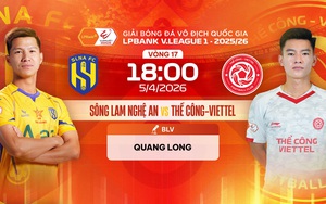 Link xem trực tiếp bóng đá Sông Lam Nghệ An vs Thể Công Viettel 18h00 hôm nay, V-League vòng 17
