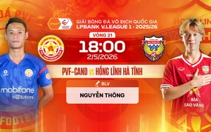 Link xem trực tiếp bóng đá PVF-CAND vs Hồng Lĩnh Hà Tĩnh 18h hôm nay, V-League vòng 21