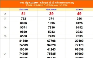 XSMN 15/5 - Kết quả xổ số miền Nam hôm nay 15/5/2026 - Trực tiếp XSMN ngày 15 tháng 5