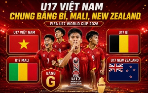 Kết quả bốc thăm chia bảng U17 World Cup 2026: Việt Nam chung bảng Bỉ, Mali và New Zealand