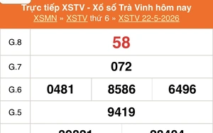 XSTV 22/5- Kết quả xổ số Trà Vinh hôm nay 22/5/2026 - Trực tiếp XSTV ngày 22 tháng 5