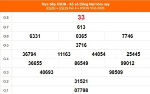 XSDN 10/6 - Kết quả xổ số Đồng Nai hôm nay 10/6/2026 - Trực tiếp XSDN ngày 10 tháng 6