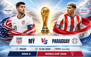 TRỰC TIẾP bóng đá Mỹ vs Paraguay 08h00 hôm nay, bảng D World Cup 2026