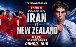 VTV6 VTV3 trực tiếp bóng đá Iran vs New Zealand 08h00 hôm nay, bảng G World Cup 2026 