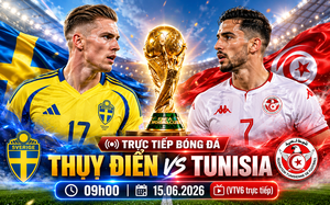 VTV6 VTV3 trực tiếp bóng đá Thụy Điển vs Tunisia 09h00 hôm nay, bảng F World Cup 2026