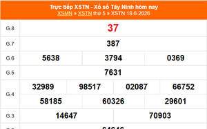 XSTN 18/6 - Kết quả xổ số Tây Ninh hôm nay 18/6/2026 - Trực tiếp XSTN ngày 18 tháng 6