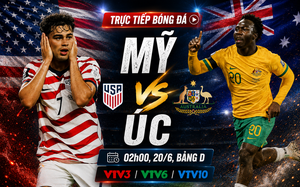VTV6 VTV3 trực tiếp bóng đá Mỹ vs Úc 02h00 ngày 20/6, bảng D World Cup 2026
