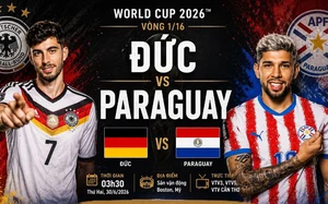 TRỰC TIẾP bóng đá Đức vs Paraguay 3h30 hôm nay 30/6, vòng 1/16 World Cup 2026