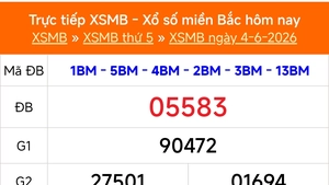 XSMB 4/6 - Kết quả Xổ số miền Bắc hôm nay 4/6/2026 - Kết quả XSMB thứ Năm ngày 4 tháng 6