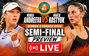 Link xem trực tiếp Roland Garros 2026 hôm nay 4/6