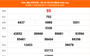 XSHCM 6/6 - XSTP thứ Bảy - Kết quả xổ số Hồ Chí Minh hôm nay ngày 6/6/2026