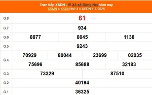 XSDN 1/7 - Kết quả xổ số Đồng Nai hôm nay 1/7/2026 - Trực tiếp XSDN ngày 1 tháng 7