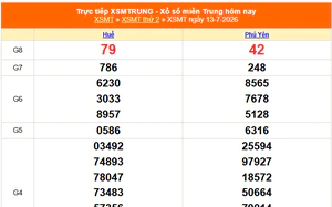 XSMT 13/7- Kết quả xổ số miền Trung hôm nay 13/7/2026 - Trực tiếp XSMT ngày 13 tháng 7