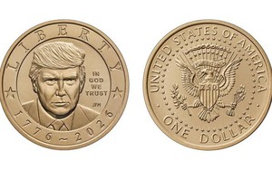 Mỹ phát hành đồng xu 1 USD in hình Tổng thống Donald Trump