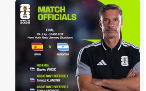 Xác định trọng tài cầm còi ở chung kết World Cup 2026