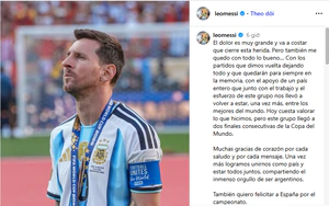 Nghẹn ngào với tâm thư của Messi sau trận thua Tây Ban Nha