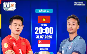 Link xem trực tiếp bóng đá Asean Cup 2026 hôm nay ngày 31/7: Việt Nam vs Singapore