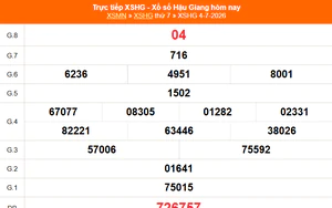 XSHG 4/7 - Kết quả xổ số Hậu Giang hôm nay 4/7/2026 - Trực tiếp XSHG ngày 4 tháng 7
