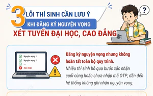 3 lỗi thí sinh cần lưu ý khi đăng ký nguyện vọng xét tuyển đại học