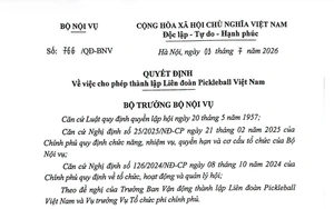 Liên đoàn Pickleball Việt Nam chính thức ra đời