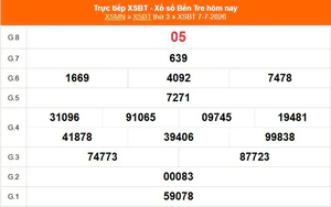 XSBT 7/7 - Kết quả Xổ số Bến Tre hôm nay 7/7/2026 - Trực tiếp XSBT ngày 7 tháng 7