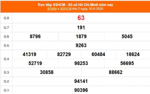 XSHCM 10/8 - XSTP thứ Hai - Kết quả xổ số Hồ Chí Minh hôm nay ngày 10/8/2026
