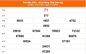 XSDT 17/8 - Kết quả xổ số Đồng Tháp hôm nay 17/8/2026 - Trực tiếp XSDT ngày 17 tháng 8
