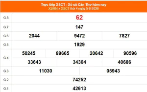 XSCT 5/8 - Kết quả xổ số Cần Thơ hôm nay 5/8/2026 - Trực tiếp XSCT ngày 5 tháng 8