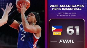 Môn bóng rổ nam ASIAD 2026: Cú trượt dài của đương kim vô địch Philippines
