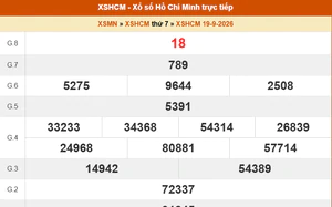 XSHCM 19/9 - XSTP thứ Bảy - Kết quả xổ số Hồ Chí Minh hôm nay ngày 19/9/2026