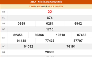 XSLA 19/9 - Kết quả xổ số Long An hôm nay 19/9/2026 - Trực tiếp XSLA ngày 19 tháng 9