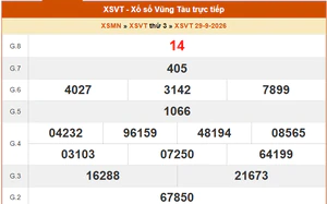 XSVT 29/9 - Kết quả xổ số Vũng Tàu hôm nay 29/9/2026 - Trực tiếp XSVT ngày 29 tháng 9