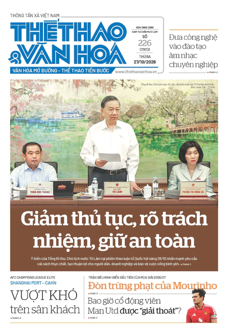 Số 226 (7973) Thứ Ba 27/10/2026