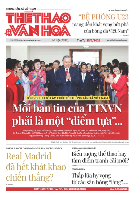 Số 40 (7787) Thứ Tư 25/02/2026