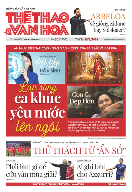 Số 60 (7807) Thứ Tư 25/03/2026