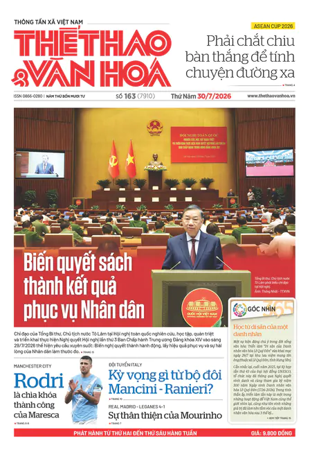 Số 163 (7910) Thứ Năm 30/07/2026