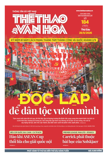  Số 184 (7931) Thứ Sáu 28/08/2026