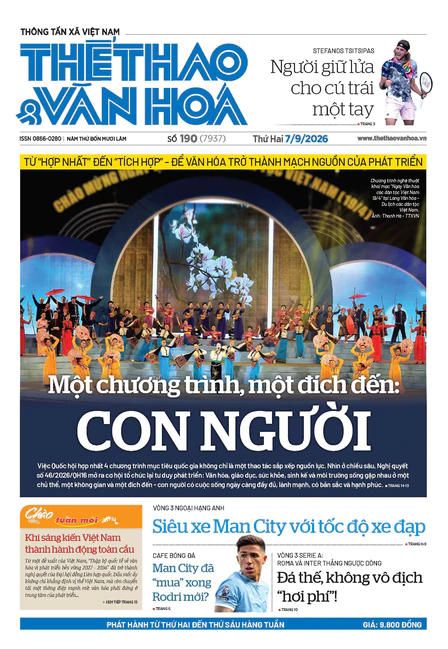 Số 190 (7937) Thứ Hai 07/09/2026