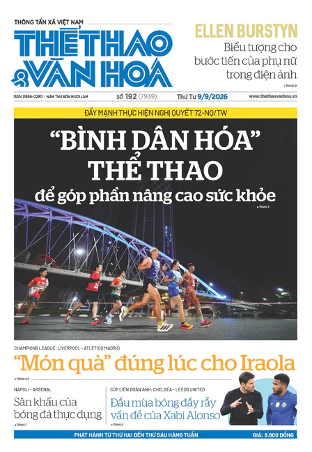 Số 192 (7939) Thứ Tư 09/09/2026