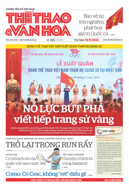 Số 193 (7940) Thứ Năm 10/09/2026
