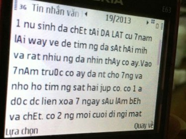 Tin nhắn ma hù họa thuê bao di động