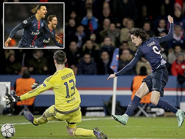 PSG 2-1 Chelsea: Ibrahimovic, Cavani tỏa sáng, PSG tạo lợi thế bước đầu