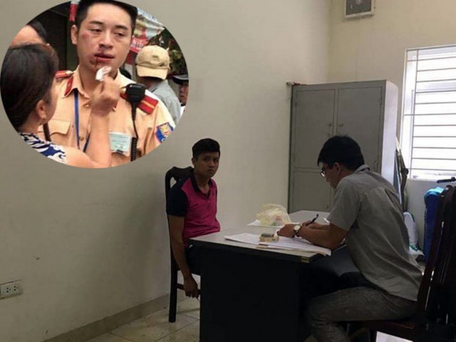 Khởi tố, tạm giam đối tượng đánh gãy răng trung úy cảnh sát giao thông Hà Nội