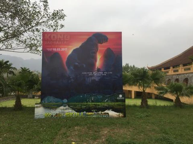Hình ảnh ‘Kong’ xuất hiện tại nơi đoàn phim 'Kong: Skull Island' nghỉ ở Ninh Bình