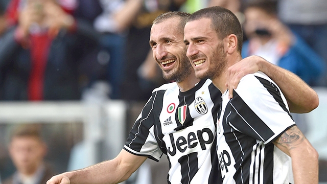 Bonucci và Chiellini phải rất xuất sắc mới giúp Juventus sạch lưới ở Monaco