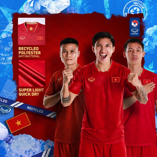 Đội tuyển Việt Nam trình diện mẫu áo đấu mới cho năm 2022, 2023 - Ảnh 1.