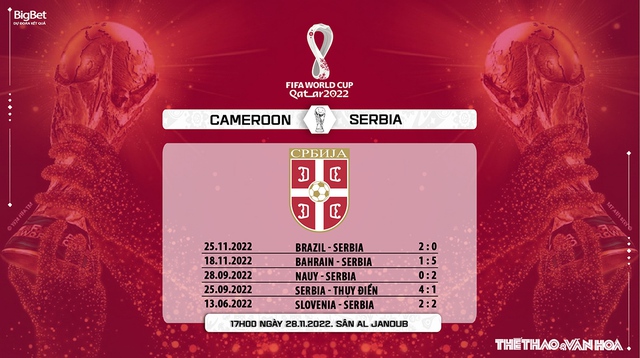 Nhận định bóng đá Cameroon vs Serbia, World Cup 2022 (17h00, 28/11) - Ảnh 9.